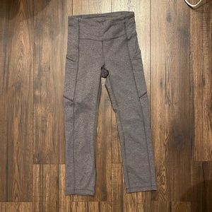 grey lululemon cropped leggings